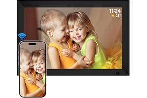 AHOWAI 64GB Digital Photo Frame WiFi, 10.1 Inch 1280x800 IPS LCD Touchscreen Digital Picture Frame, Auto-Rotate Electronic Photo Frame, Share Photos or Videos via Frameo App, Best Gift for Favorite
