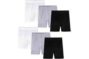Auranso Lot de 8 Short Cycliste Leggings Filles Enfants Sport Courts pour Filles 2-10 Ans