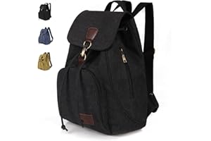 ModaZeal Small Canvas Backpack for Women Men Canvas Rucksack Unisex Backpack School Bag Casual Travel Bag Laptop Rucksack for Daily Use