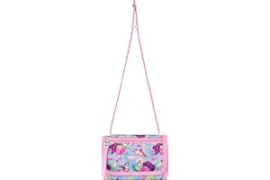 Baagl Children's Neck Pouch - Wallet for Girls - Purse, Mini Purse, Change Coin Purse, Hummingbird