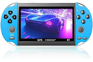 TEMOO X7 Retro Handheld Game Console, Built In 10000 Games And 10 Emulators, 4.1inch HD Screen Rechargeable Handheld Console, Portable Mini Handheld Game Console, Support Video Output Music Ebook