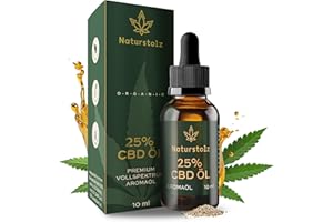 Naturstolz® CBD ÖL 25% - VOLLSPEKTRUM- CBD Tropfen mit 2500mg Cannabidiol - Deutsches Unternehmen- Echtes Cannabisöl - 10ml - EINFÜHRUNGSPREIS!