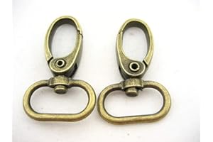 VOMONO 2pcs Brass Bag Clasps Lobster Swivel Trigger Clip Snap Hook DIY Bag Hook Supplies