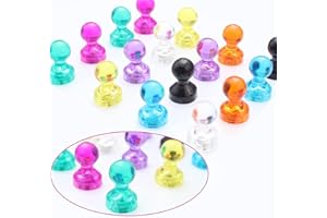 LIBAIDZ 16 Pezzi Magneti piccoli,Calamite lavagna magnetica,Magneti frigo,Magneti per Lavagna,Magnetica Calamite Frigorifero,per Uffici,Scuole,Lavagne,Mappe,Decorazioni(8 Colori)