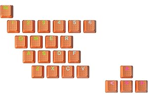 Ranked Teclas de Goma | Doble Shot Translúcido | Perfil OEM para Teclados Mecánicos para Juegos (Naranja, 23 Teclas)