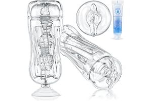 Masturbating Pocket Pussy Sexleksak - Erotiska Sexleksaker Masturbator för män solo, silikon sugkopp masturbatorer Hands Free Man Realistisk Blowjob Pocket Pussy med 3D Vagina Leksaker