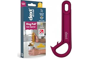 Dext - Ring Pull Can Opener, Pop Can Opener for Seniors, Arthritis, and Parkinson’s, Easy Open, Ergonomic Handle with Comfortable Grip. Perfect for Drinks, Pet Food, and More (Mulberry)