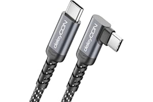 deleyCON 1,5m 240 W Kabel USB-C Kątowy 90° (Szybkie ładowanie) - USB-C do USB-C do iPhone 17 16 15, Galaxy A16 A56 S25 S24 S23, Pixel, iPad, MacBook, AirPods, Tablet, CarPlay, PS5