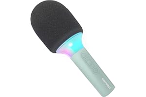 KIDYWOLF Kidymic Vert – Micro Karaoké Enfant Bluetooth avec Effets Sonores et Lumineux – Microphone Ludique pour Chanter, S’Amuser et Créer en Famille