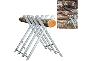 Gimisgu Sägebock Metall 81x80x80cm Belastbarkeit:150kg Verzinkt Sägegestell Holzsägebock Säge Kettensägebock Holzbock für kettensägen