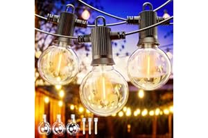 ZOTOYI Catena Luminosa Esterno, 45M Catene Luminose da Esterno Impermeabile IP65, 73+3 G40 LED Plastica Lampadine, Warmweiß 2700K Luci da Esterno Giardino per GiardinoTerrazza Natale Festa