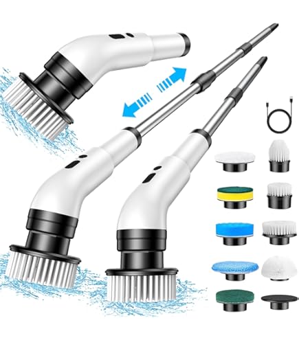 Homtronics Brosse Électrique Nettoyage Rechargeable USB sans Fil