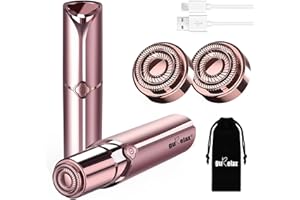 ‎GURELAX Gesichtshaarentferner für Frauen Wiederaufladbar, 2x Ersatzköpfe im Lieferumfang Enthalten,Gesichtsrasierer Frauen, Schmerzfreier Damenrasierer Gesicht,Für Wangen, Kinn