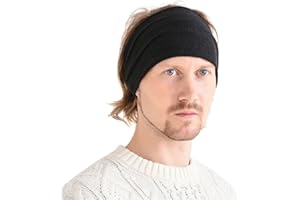 CHARM Casualbox Lino Cabeza Banda Bandana Natural Elástico Hairband Deportes Moda Envolver Negro