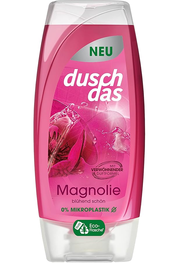 Duschdas Duschgel Magnolia – 6 X 250 Ml (3 Doppelpack), Mit Magnolienextrakt, Innovative Kopfstehtechnik
