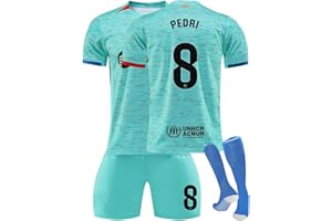 WONFLEE Barcelone Maillot Enfant de Foot Retro Soccer Jersey,Barca Ensemble soccer Homme Femme Vêtements de Football 2023 2024 Maillots de Joueur Garcon fille Kits Nouveau Foot Shirt Short et Chaussettes