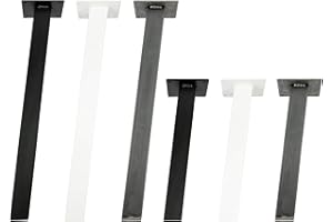 ‎NATURAL GOODS BERLIN Natural Goods Berlin 4X Standard Legs eckige Metall Tischbeine massiv | Tischgestell quadratisch | Tischkufen stabil | 5mm Grundplatte | DIY Möbelfüße (Schräg - 72cm (Schreib-/Esstisch), Schwarz)