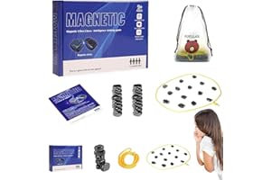 JLTXKST Jeu D'échecs Magnétique,Échiquier magnétique, Jeu magnétique de Table,Magnetic Chess Game,Jeu De Dames Éducatif,Jeu de Plateau en Pierre magnétique pour Famille Et Les Voyages (A)
