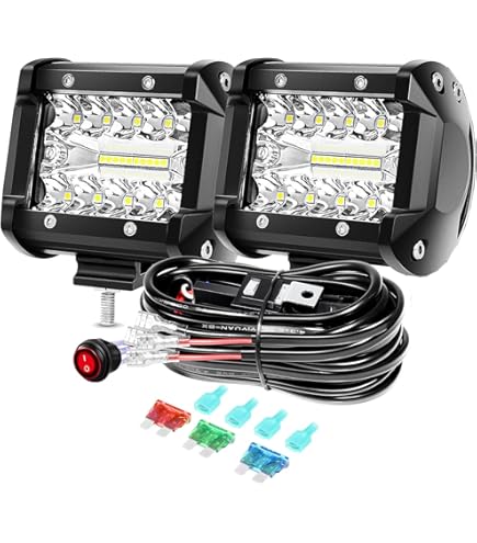 2pcs 7inch 85W LED Driving Light 10200lm IP68 Spot Flood Combo Round Built-in EMC Offroad Lights With 14AWG DT At - View #12
