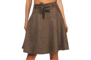 MALITO MORE THAN FASHION Malito Mujer Falda con Campana Invierno Terciopelo A-Línea 19606