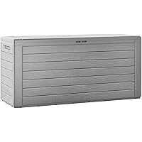 Deuba® Baule da Giardino XXL 280L Effetto Legno Cassapanca Richiudibile 120x46x57cm Box Multibox Contenitore Cuscini