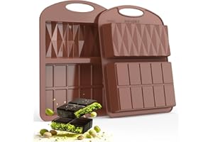 Lesolph 2 Stampo Cioccolato Tavoletta, Stampo per Tavoletta di Cioccolato Profonda, Stampo Cioccolatini per Dolci Stampo Muffin Silicone per Fare Cioccolato, Torta, Gelatina, Mousse a Cupola