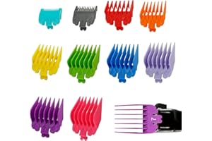 MEKEET 10PCS Hair Clipper Limit Replacement Comb Professional Hair Clipper Attachments Portable Trimmer Replacement Guide Combs for Hairdressing Salons and Home for Wahl for Most Clippers Trimmers