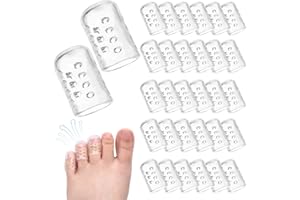 QIIMENGUER 50 Stück Zehenschutz Kleiner Zeh, Durchsichtige Zehenschutz Silikon Durchsichtige für Männer und Frauen zur Abfederung der Reibung am kleinen Zeh, zur Blasen sowie zur Schmerzlinderung（Klein）