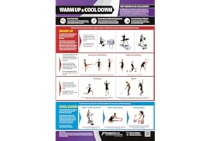 POSTERFIT Warm Up & Cool Down | Improve Warm Up and Cool Down Techniques | Laminated Home & Gym Poster | FREE Online Video Training Support | Size - 594mm x 420mm (A2) | Improves Personal Fitness
