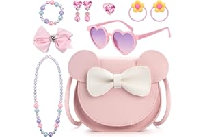 RSXING Kinder Umhängetasche Mädchen - Nette Rundes Ohr Bowknot CrossBody Bag - Kinder Handtaschen Prinzessin Mini Taschen Geschenke für 3 4 5 6 jährige Mädchen