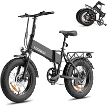 Touroll S1 E-Bike Klapprad Elektrofahrrad mit 20×4.0 Zoll Fat Tire ...