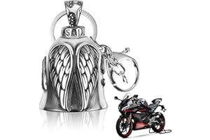 Hioip Llavero Moto Campana Guardiana Campana de Motocicleta de la Guarda de Acero inoxidable con Anillo Colgante Amuleto de Buena Suerte para Bicicletas Coches Vehículos Eléctricos
