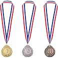 18 Pièces Medailles Olympiades,Médailles pour Enfants 18 Pièces Medailles Olympiades,Médailles pour Enfants