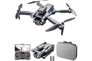Goolsky Quadcopter with Camera LS-S1S 4K Dual WIFI 2.4G Brushless 6-Axis Gyro Optical Flow Positioning, Gesture Photography, Obstacle Avoidance, Trajectory Flight, Headless Mode Foldable 2 Battery