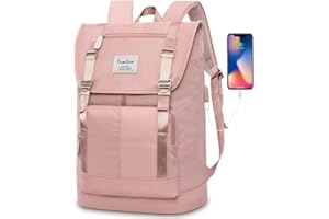 YAMTION Plecak Damski, Plecak na Laptopa 17 Cali, Plecak Szkolny dla Dziewczynek z Połączeniem USB do Ładowania, Plecak Podróżny Daypack na Uniwersytet, Podróże, Wypoczynek i Pracę