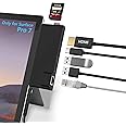 Surface Pro 7 Hub Docking Station with 4K HDMI Adapter+RJ45 Ethernet LAN+ USB C PD Charging +2 Port USB 3.0+SD/TF(Micro SD) Card Reader Converter Combo Adaptor for Microsoft Surface Pro 7