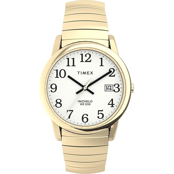 Montre Timex Pour Hommes T2H291 - Cadran Blanc Facile à Lire - Indiglo - Étanche 30m - Cuir