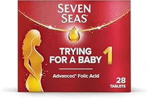 Seven Seas Trying For A Baby, Prenatal Vitamins, Pregnancy Planning Supplement With An Advanced* Folic Acid To Help Increase Folate Levels¹, Zinc and Iron, 28 Tablets, 4 Weeks