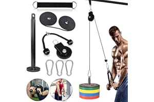 Taeku Carrucola Palestra, Multifunzione LAT Machine Palestra Dischi Palestra Accessori per Curl Bicipiti Estensioni Tricipiti Fitness Palestra