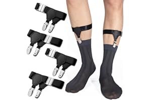 STAY GENT Ligas para Calcetines Hombre, Sock Garters con Abrazaderas Antideslizantes