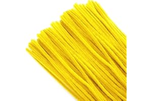TOAOB THE ONE AND ONLY BABY TOAOB 100 Piezas Amarillo Limpiapipas Pipe Cleaners 6mmx30cm Alambre de Chenilla para Manualidades y Decoración Creación de Bricolaje