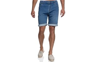 Indicode Hommes Lonar Short en Jean 5 Poches