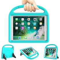 Adocham Kinderhülle Für IPad 9,7 Zoll (5./6. Gen, Air, Air 2) | Mit Griff, Riemen & Ständer | Stoßfestes Silikon