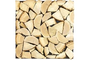 wodewa - Legna da camino, decorazione 3D, 50 x 50 cm, in legno