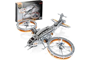URGEAR Aereo Mattoncini Costruzioni 817Pz Molto Grande Avata Modellini Aeroplano Fighter Giochi Creativi Giocattolo Idea Regalo Natale Compleanno per Bambino 6 7 8 9 10 11 Anni Space Shuttle 45*51cm