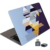 SyncCase Huawei MateBook D14 Kılıf Uyumlu Geometrik Desenli Mat TPU Sert Hard Case İnce Hafif &Ccedil;izilme Darbe Koruma 2019-2022 