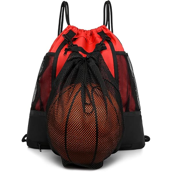 Zaino Da Basket Stay Gent - Pieghevole, Con Borsa A Rete Per Pallone, Nero, Per Sport E Palestra - Foto 5