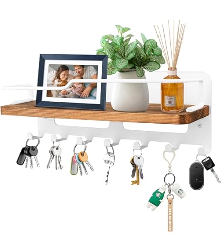 SirHoldeer Schlüsselbrett Modern - Home Sweet Home Schlüsselhalter Mit 10 Haken