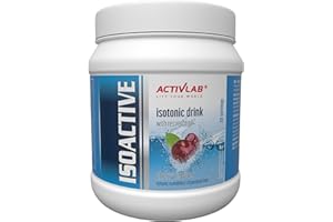 ACTIVLAB Acitlvab Iso Active – Napój Izotoniczny w Proszku – Kompleks Węglowodanów z Witaminami i Minerałami – Uzupełnienie Elektrolitów – Wapń Magnez (Wiśnia, 630g)