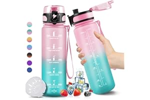 HoneyHolly Botella de Agua 500ML, Botella Agua Niños, Botella de Agua Deportes sin BPA a Prueba Fugas, Botella Reutilizable, Cantimplora Infantil para Escuela, Gimnasio, Oficina - con Filtro